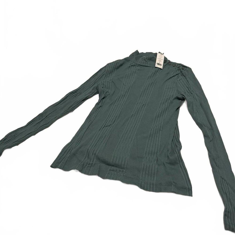 Joie Small Lanigan Silver Pine Ribbed Sweater - Size S